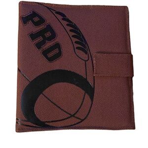 Pen-Tab Pro Football 3 Ring Binder Trapper Keeper Faux Leather Vintage